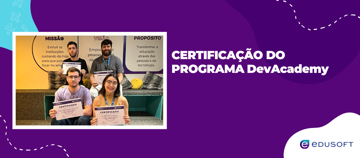 Certifica o do Programa DevAcademy 2023 Edusoft