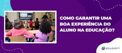 Alunos em sala de aula atentos ao professor, ilustrando como garantir uma boa experiência do aluno na educação com ensino participativo.
